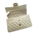 CHANEL VINTAGE CLASSIC FLAP MEDIUM CHAIN SHOULDER BAG CHAMPAGNE GOLD LAMB SKIN 90308265 - PURPOSE