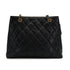 CHANEL VINTAGE MATELLASSE TURN LOCK CHAIN TOTE BAG BLACK CAVIAR SKIN 90308268 - PURPOSE