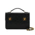 CHANEL VINTAGE DOUBLE TURN LOCK MATELASSE CHAIN SHOULDER HAND BAG BLACK LAMB SKIN 90308270 - PURPOSE