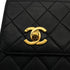 CHANEL VINTAGE DOUBLE TURN LOCK MATELASSE CHAIN SHOULDER HAND BAG BLACK LAMB SKIN 90308270 - PURPOSE
