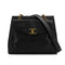 CHANEL VINTAGE TURN LOCK CHAIN TOTE BAG BLACK CAVIAR SKIN 90308277 - PURPOSE