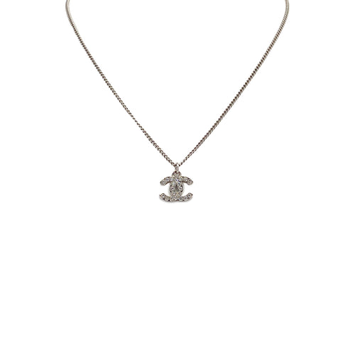 CHANEL NECKLACE RHINESTONE COCOMARK SILVER ACCESSORY C12V 90308291 - PURPOSE