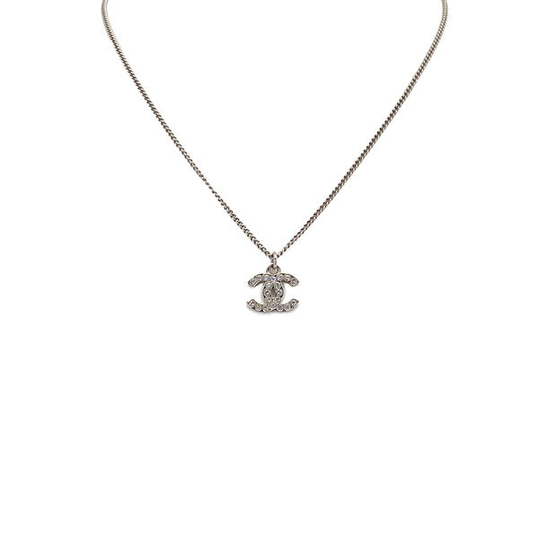 CHANEL NECKLACE RHINESTONE COCOMARK SILVER ACCESSORY C12V 90308291 - PURPOSE