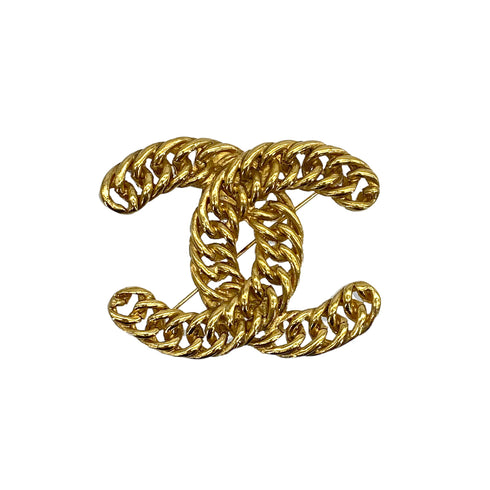 CHANEL VINTAGE COCOMARK CHAIN BROOCH GOLD ACCESSORY 90308293 - PURPOSE