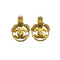 CHANEL VINTAGE EARRINGS CIRCLE COCOMARK GOLD ACCESSORY 04P 90308294 - PURPOSE