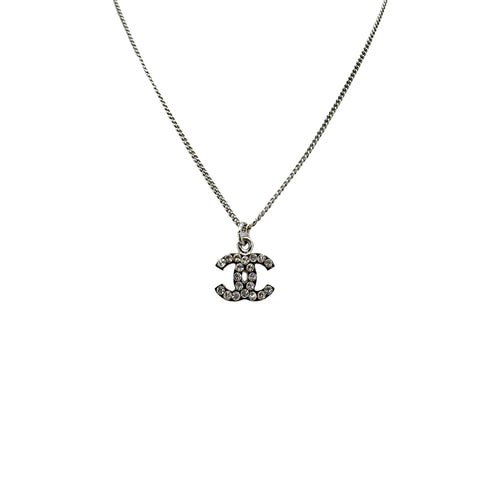 CHANEL NECKLACE COCOMARK RHINESTONE SILVER ACCESSORY 06V 90308337 - PURPOSE