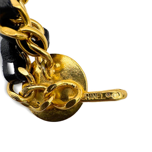 CHANEL VINTAGE CHAIN BELT LEATHER COCOMARK ACCESSORY 90308339