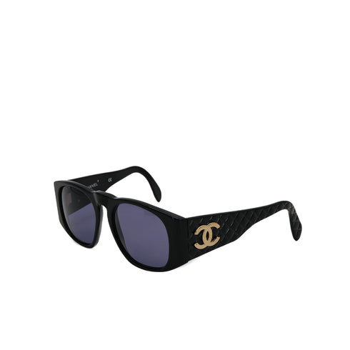 CHANEL VINTAGE SUNGLASSES COCOMARK MATELASSE BLACK EYEWEAR 90308343 - PURPOSE