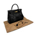 HERMES KELLY 35 RETOURNE BLACK BOXCALF HAND SHOULDER BAG 1998 SQUARE B GOLD HARDWARE 90308351 - PURPOSE