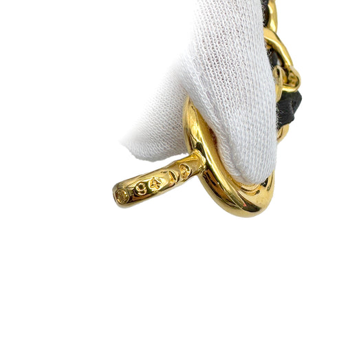 CHANEL VINTAGE CHAIN BELT LEATHER COCOMARK ACCESSORY 94A 90308355