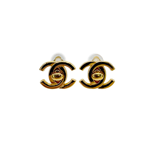 CHANEL VINTAGE EARRINGS TURN LOCK ACCESSORY 95A 90308360 - PURPOSE
