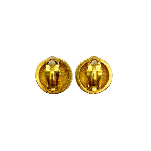 CHANEL VINTAGE EARRINGS ROUND COCOMARK GOLD 95A 90308361 - PURPOSE