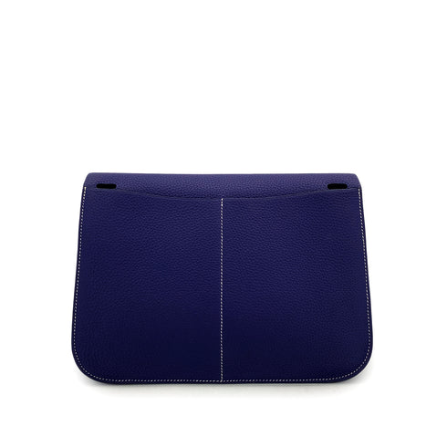 HERMES HALZAN 31 BLUE ENCRE TAURILLON CLEMENCE 5WAY HAND SHOULDER BAG C GOLD HARDWARE 90308363