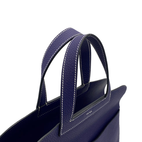 HERMES HALZAN 31 BLUE ENCRE TAURILLON CLEMENCE 5WAY HAND SHOULDER BAG C GOLD HARDWARE 90308363
