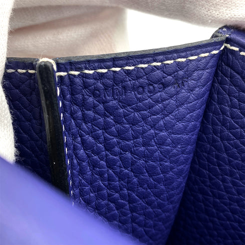 HERMES HALZAN 31 BLUE ENCRE TAURILLON CLEMENCE 5WAY HAND SHOULDER BAG C GOLD HARDWARE 90308363