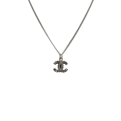 CHANEL NECKLACE COCOMARK RHINESTONE SILVER ACCESSORY 02C 90308371 - PURPOSE