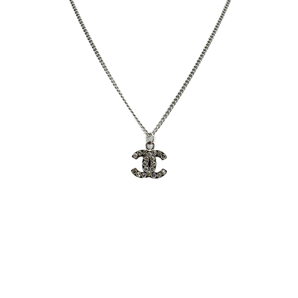 CHANEL NECKLACE COCOMARK RHINESTONE SILVER ACCESSORY 02C 90308371 - PURPOSE
