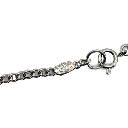 CHANEL NECKLACE COCOMARK RHINESTONE SILVER ACCESSORY 02C 90308371 - PURPOSE