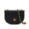 CHANEL VINTAGE MATELASSE ROUND CHAIN SHOULDER BAG BLACK LAMB SKIN 90308374 - PURPOSE