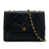 CHANEL VINTAGE BIG COCO MATELASSE CHAIN SHOULDER BAG BLACK LAMB SKIN 90308375 - PURPOSE