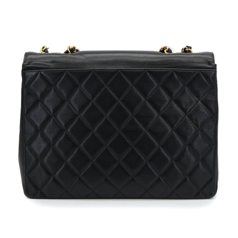 CHANEL VINTAGE BIG COCO MATELASSE CHAIN SHOULDER BAG BLACK LAMB SKIN 90308375 - PURPOSE