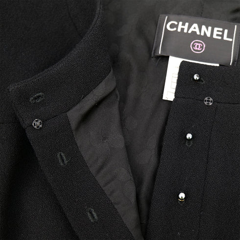 CHANEL VINTAGE COCOMARK JACKET BLACK WOOL 44 02A RTW 90308381 - PURPOSE