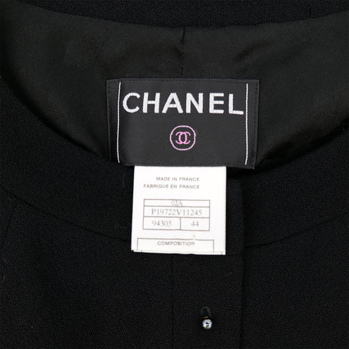 CHANEL VINTAGE COCOMARK JACKET BLACK WOOL 44 02A RTW 90308381 - PURPOSE