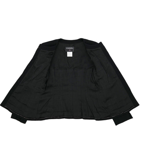 CHANEL VINTAGE COCOMARK JACKET BLACK WOOL 44 02A RTW 90308381 - PURPOSE