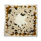 CHANEL VINTAGE COCOMARK CAMELLIA SCARF BEIGE WHITE SILK 90308383