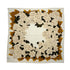 CHANEL VINTAGE COCOMARK CAMELLIA SCARF BEIGE WHITE SILK 90308383