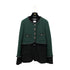 CHANEL COCO GRIPIX BUTTON TWEED LAYERED JACKET 2011 AW RUNWAY GREEN BLACK 38 P42 RTW 90308386 - PURPOSE