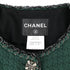 CHANEL COCO GRIPIX BUTTON TWEED LAYERED JACKET 2011 AW RUNWAY GREEN BLACK 38 P42 RTW 90308386 - PURPOSE