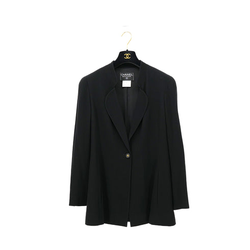 CHANEL VINTAGE COCO BUTTON JACKET BLACK WOOL 44 97P RTW 90308387 - PURPOSE