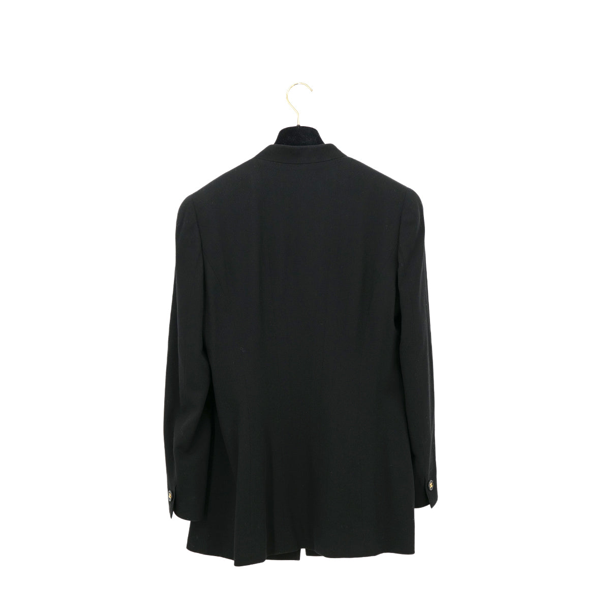CHANEL VINTAGE COCO BUTTON JACKET BLACK WOOL 44 97P RTW 90308387