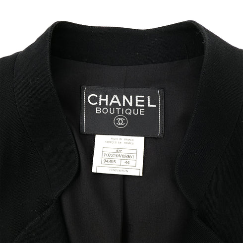CHANEL VINTAGE COCO BUTTON JACKET BLACK WOOL 44 97P RTW 90308387 - PURPOSE