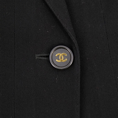 CHANEL VINTAGE COCO BUTTON JACKET BLACK WOOL 44 97P RTW 90308387 - PURPOSE