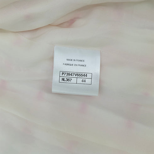 CHANEL COCO BUTTON TWEED JACKET CRUISE COLLECTION 2023 23C PINK WHITE 44 P73 RTW 90308388 - PURPOSE