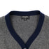 CHANEL COCO BUTTON KNIT CARDIGAN GRAY NAVY CASHMERE 38 P59 RTW 90308389 - PURPOSE