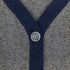 CHANEL COCO BUTTON KNIT CARDIGAN GRAY NAVY CASHMERE 38 P59 RTW 90308389 - PURPOSE