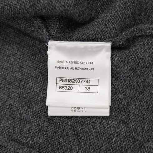 CHANEL COCO BUTTON KNIT CARDIGAN GRAY NAVY CASHMERE 38 P59 RTW 90308389 - PURPOSE