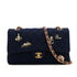 CHANEL PARIS HAMBURG COLLECTION CHAIN SHOULDER BAG NAVY CANVAS 90308960 - PURPOSE
