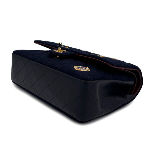 CHANEL PARIS HAMBURG COLLECTION CHAIN SHOULDER BAG NAVY CANVAS 90308960 - PURPOSE