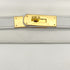 HERMES KELLY 28 RETOURNE WHITE GRAINE HAND SHOULDER BAG 〇W GOLD HARDWARE 90308961