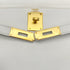 HERMES KELLY 28 RETOURNE WHITE GRAINE HAND SHOULDER BAG 〇W GOLD HARDWARE 90308961