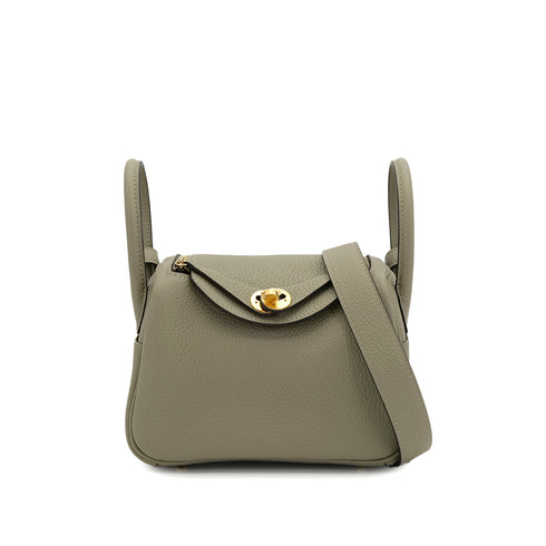 HERMES LINDY MINI SAUGE TAURILLON CLEMENCE SHOULDER BAG B GOLD HARDWARE 90308962 - PURPOSE