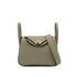 HERMES LINDY MINI SAUGE TAURILLON CLEMENCE SHOULDER BAG B GOLD HARDWARE 90308962 - PURPOSE