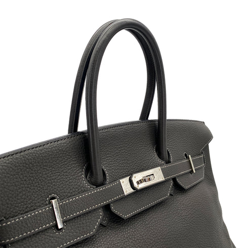 HERMES BIRKIN 35 GRAPHITE TOGO HAND BAG □F PALLADIUM HARDWARE 90308964 - PURPOSE
