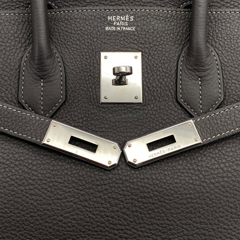HERMES BIRKIN 35 GRAPHITE TOGO HAND BAG □F PALLADIUM HARDWARE 90308964 - PURPOSE