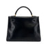 HERMES KELLY 32 RETOURNE BLACK BOXCALF HAND SHOULDER BAG 1993 CIRCLE W GOLD HARDWARE 90308965 - PURPOSE