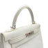 HERMES KELLY 28 SELLIER WHITE VEAU EPSOM HAND SHOULDER BAG 2007 SQUARE K PALLADIUM HARDWARE 90308966 - PURPOSE